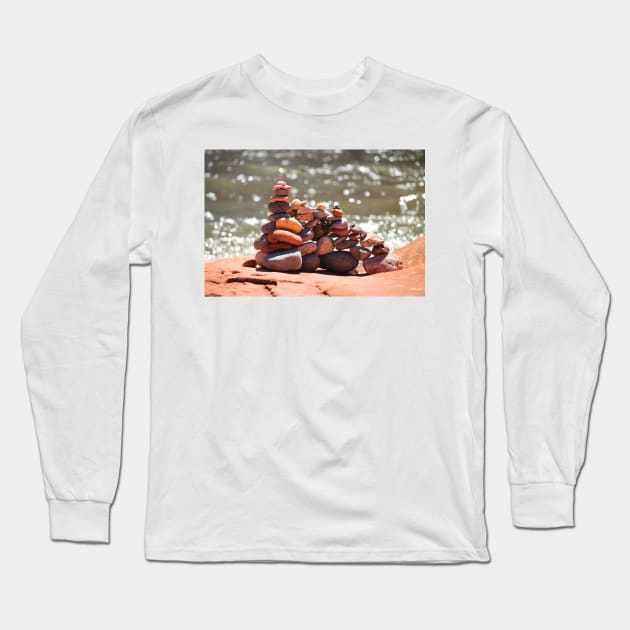 Rock stack in Sedona Long Sleeve T-Shirt by croper